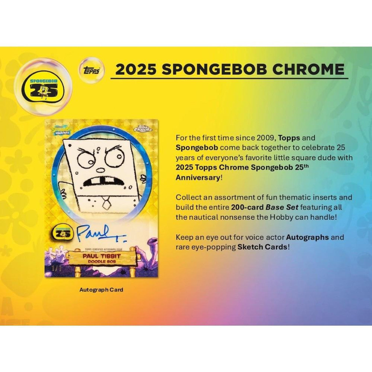 2025 Topps Chrome SpongeBob SquarePants Blaster Box – Nickelodeon Trading Cards