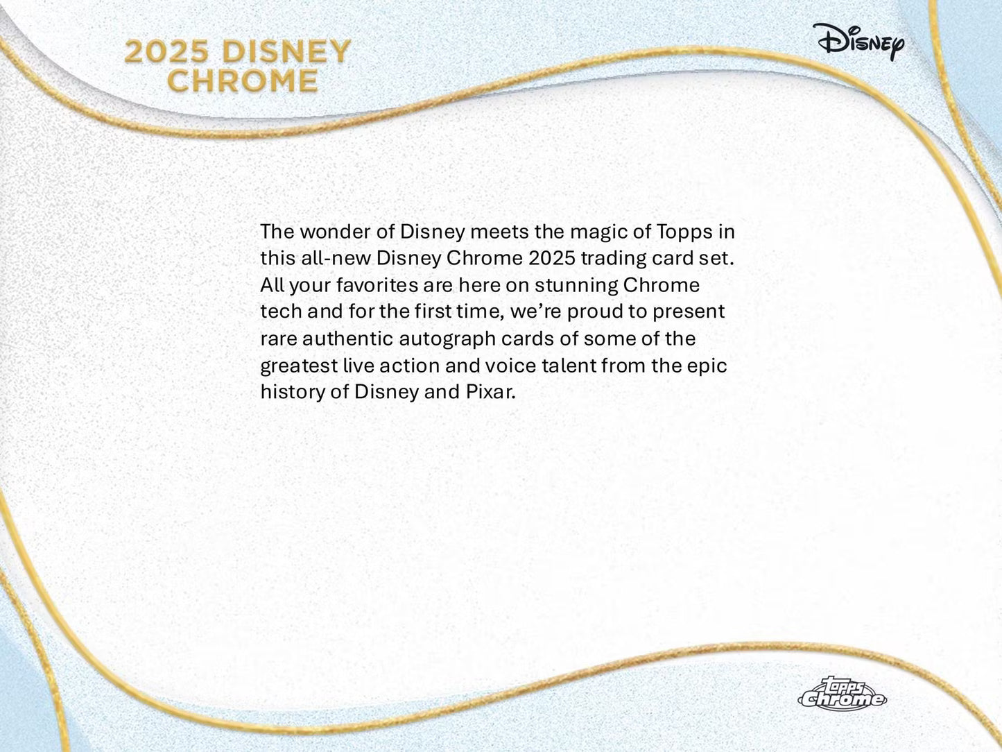 2025 Topps Chrome Disney Mega Box PRESALE 9/24/2025 RELEASE
