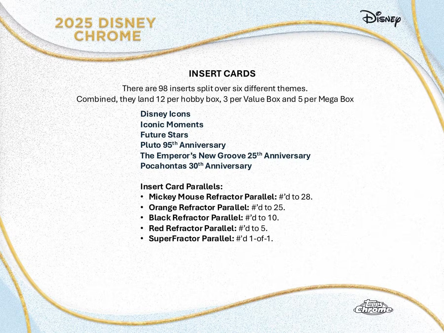 2025 Topps Chrome Disney Mega Box PRESALE 9/24/2025 RELEASE