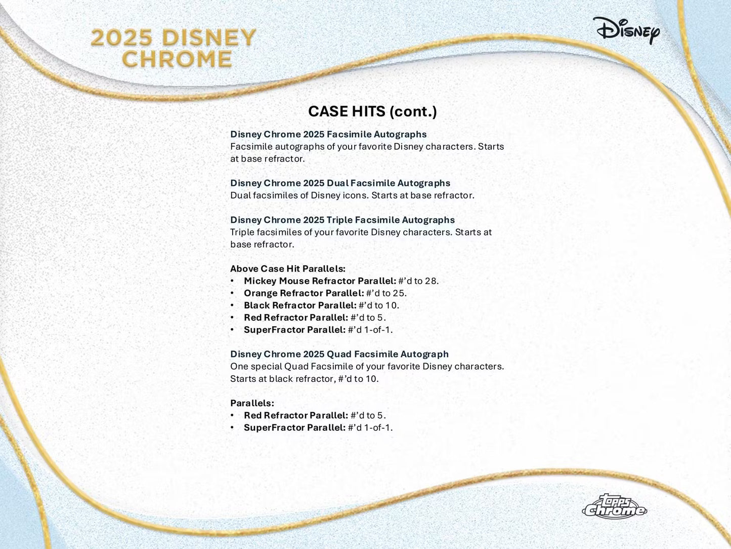 2025 Topps Chrome Disney Mega Box PRESALE 9/24/2025 RELEASE