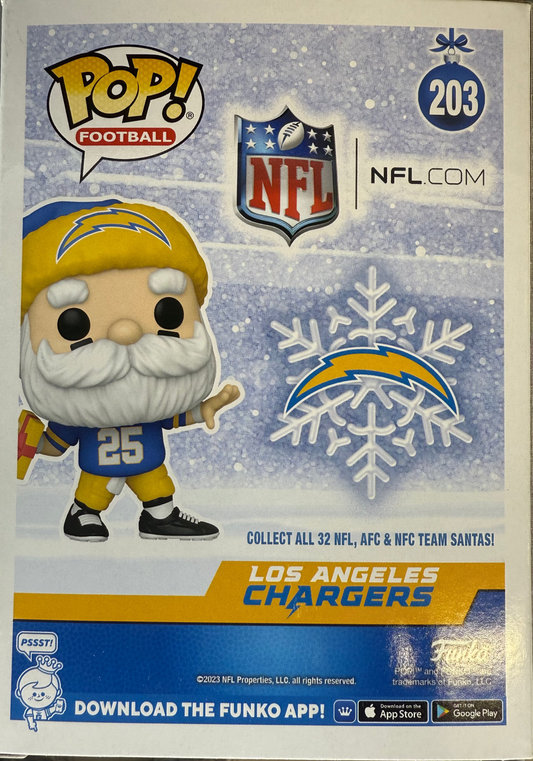 Antonio Gates Autographed Funko Pop Fanatics Exclusive " Chargers Santa " Becket Authenticated