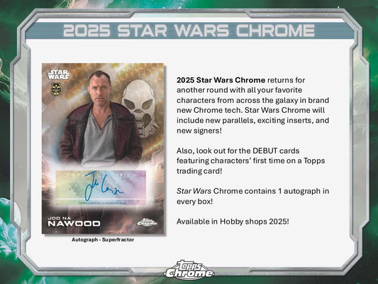 2025 Topps Chrome Star Wars Hobby Box