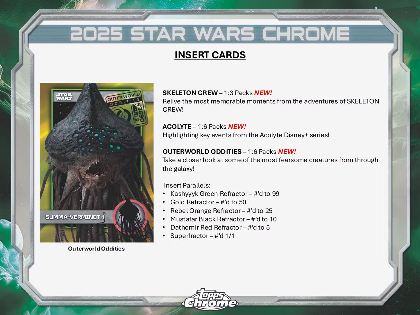 2025 Topps Chrome Star Wars Hobby Box