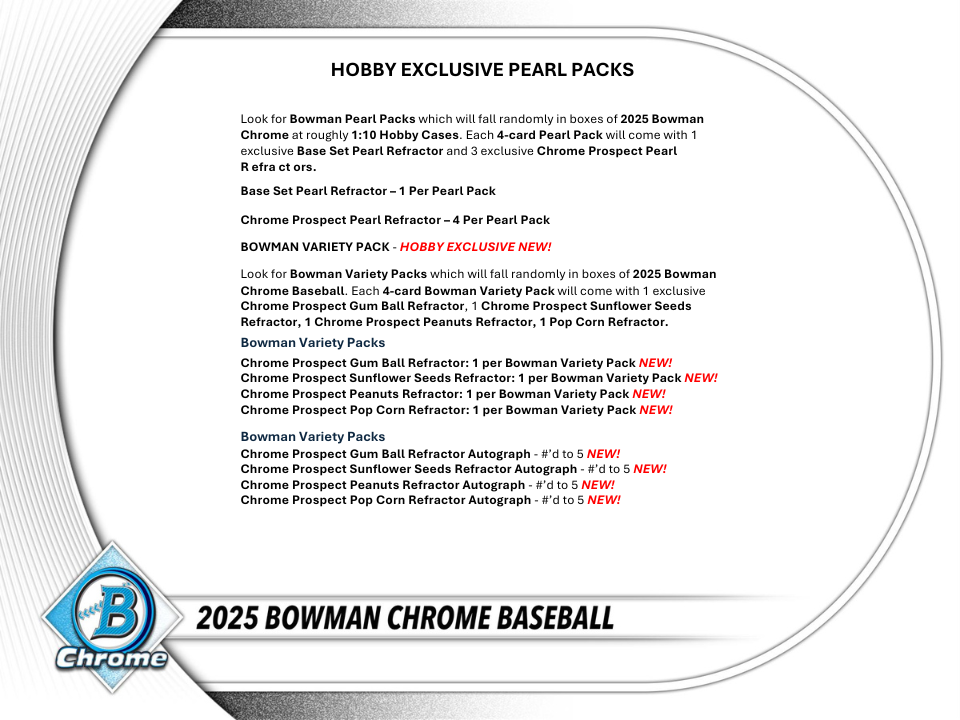 2025 Bowman Chrome Baseball Hobby Box