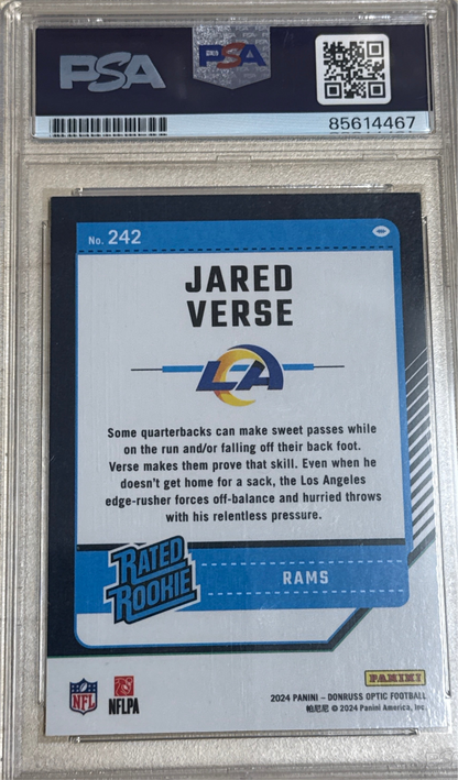 Jared Verse Autographed Rookie Trading Card PSA DNA
