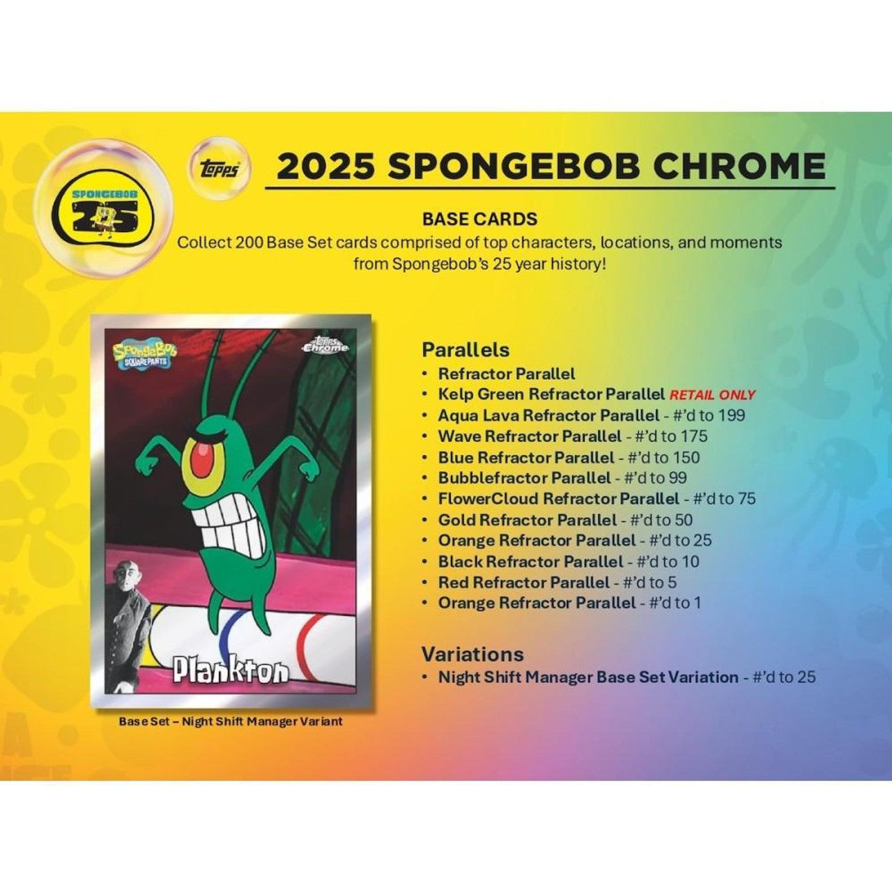 2025 Topps Chrome SpongeBob SquarePants Blaster Box – Nickelodeon Trading Cards
