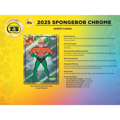 2025 Topps Chrome SpongeBob SquarePants Blaster Box – Nickelodeon Trading Cards