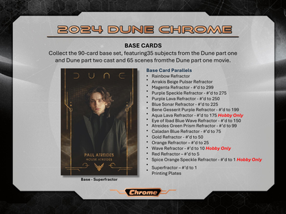 2024 Topps Dune Chrome Hobby Box *** 10/10 RELEASE
