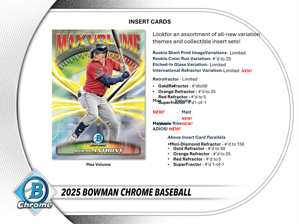 2025 Bowman Chrome Baseball Hobby Box