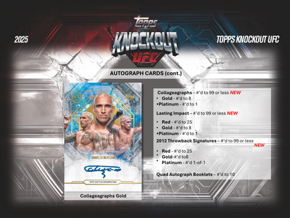 2025 Topps Knockout UFC Hobby Box PRESALE *** 10/10 RELEASE