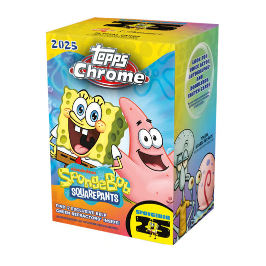 2025 Topps Chrome SpongeBob SquarePants Blaster Box – Nickelodeon Trading Cards