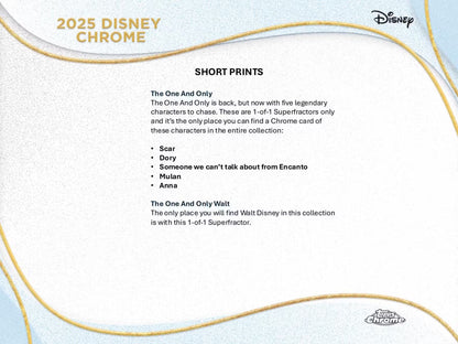 2025 Topps Chrome Disney Mega Box PRESALE 9/24/2025 RELEASE