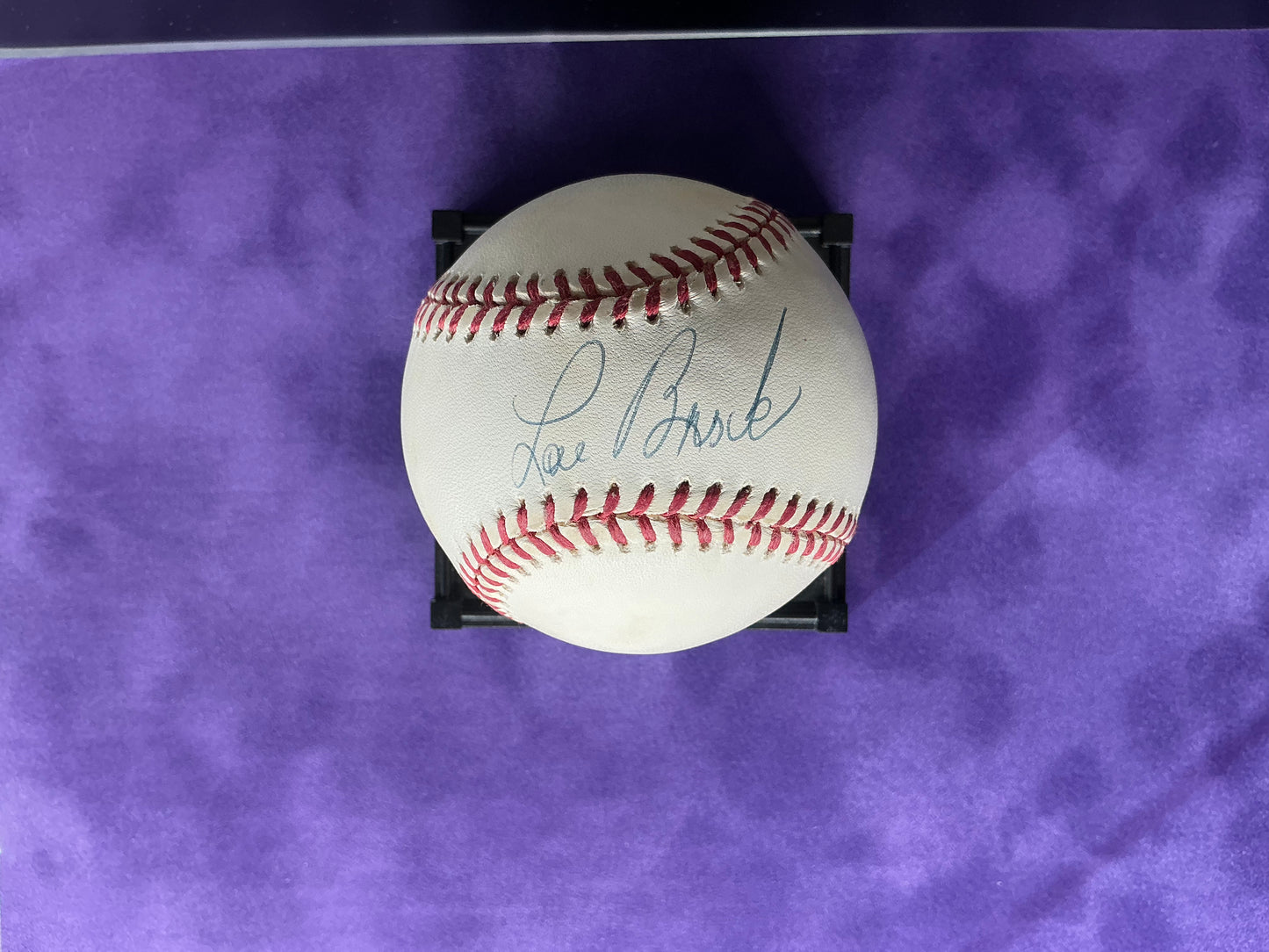 Lou Brock Autographed Baseball UDA St Louis Cardinals