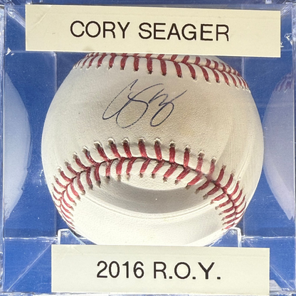 Corey Seager Autographed Baseball 2016 R.O.Y Fanatics Authentication