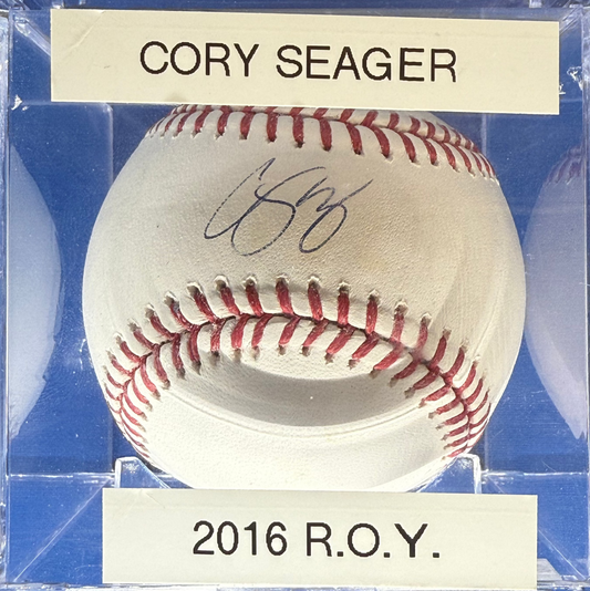 Corey Seager Autographed Baseball 2016 R.O.Y Fanatics Authentication