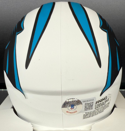 D.J. Moore Autographed Carolina Panthers Mini Helmet Beckett Authenticated