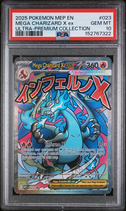 2026 Pokemon MEP EN Mega Charizard X EX Ultra Premium Collection #023 PSA 10