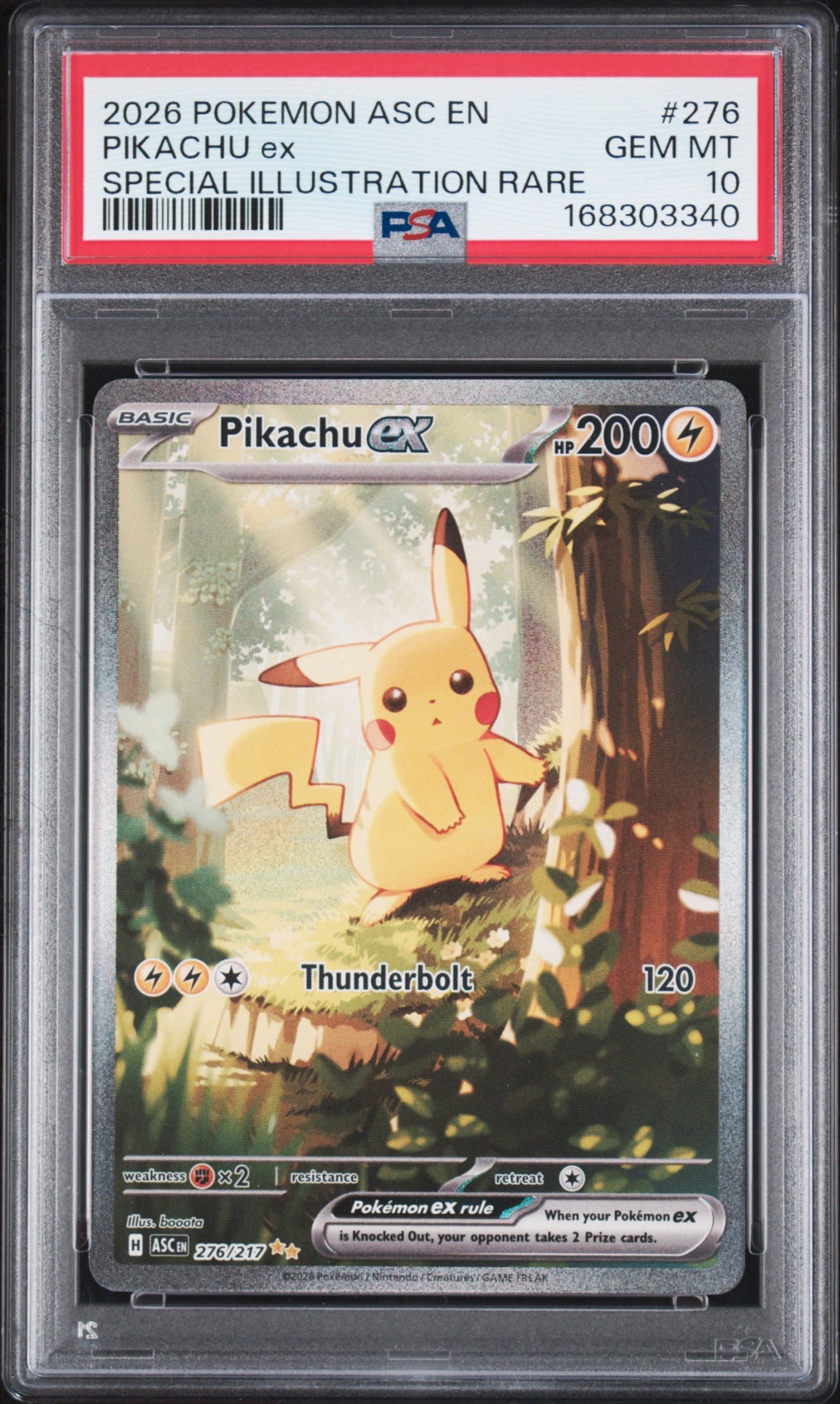 2026 Pokemon Ascended Heroes Pikachu ex Special Illustration Rare 276 PSA 10