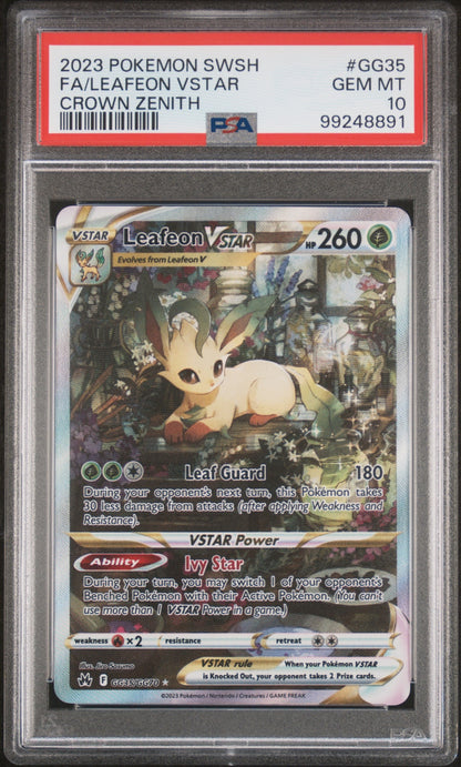 2023 Pokemon SWSH Crown Zenith #GG35 FA Leafeon VSTAR PSA 10 GEM MINT