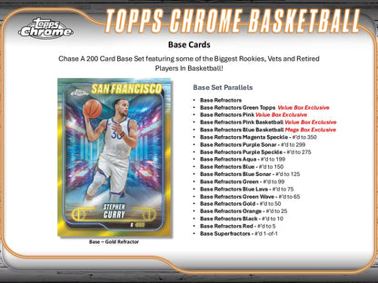 2024-25 Topps Chrome Basketball Blaster Boxes