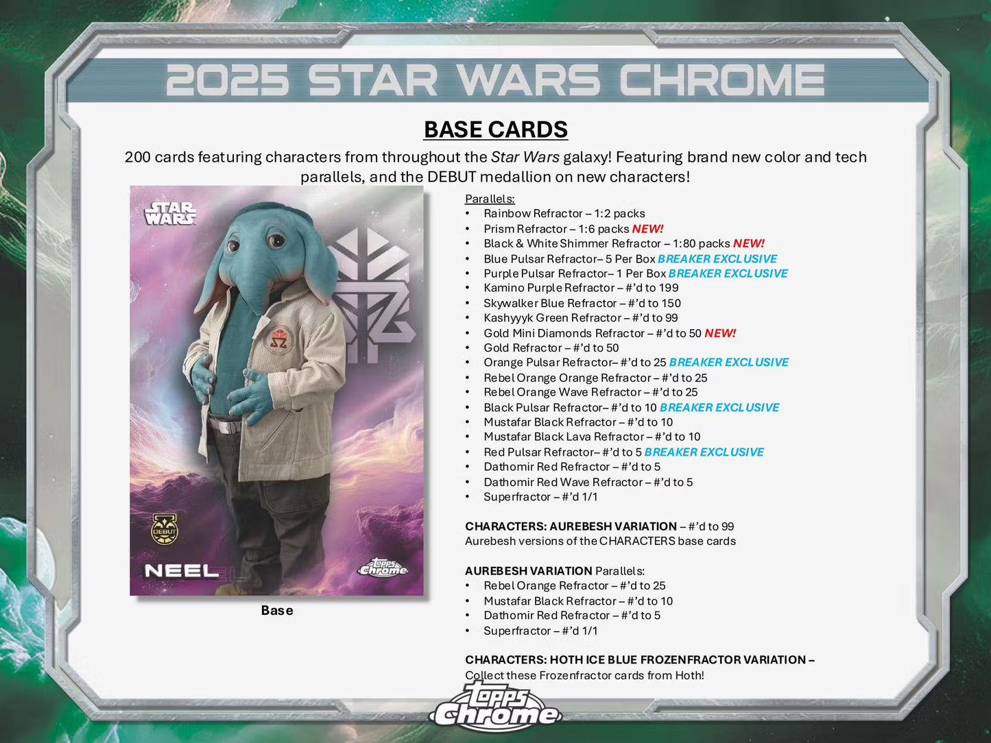 2025 Topps Chrome Star Wars Hobby Box