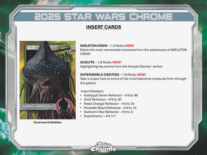 2025 Topps Chrome Star Wars Hobby Box